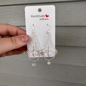 Prism Beads Chandelier Earrings