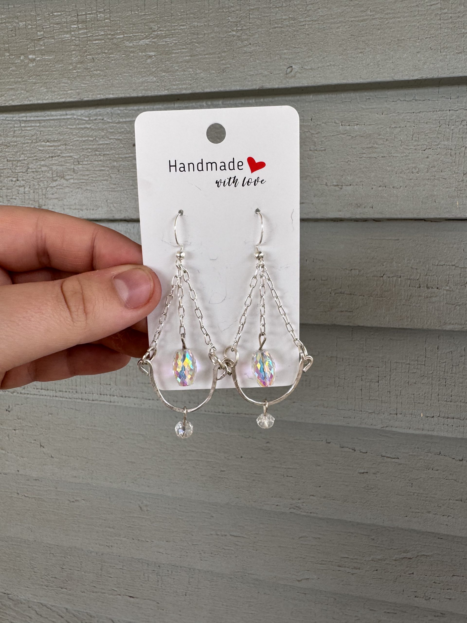 Prism Beads Chandelier Earrings